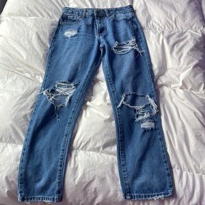 Forever 21 Ripped Mom Jeans